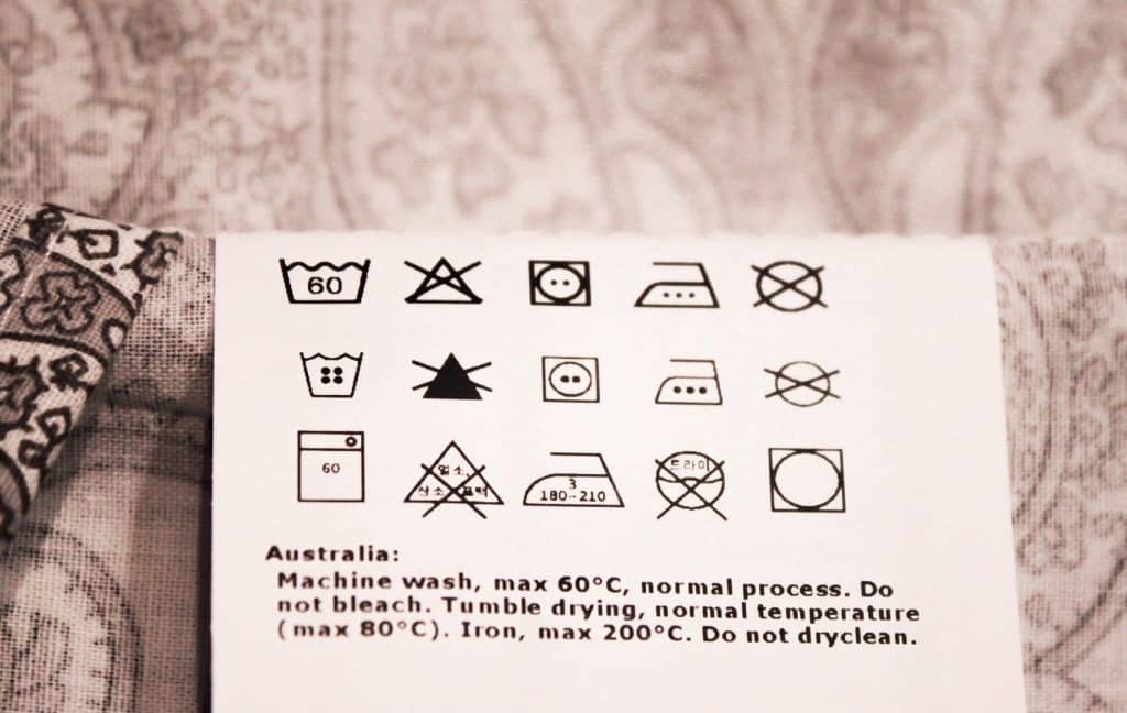washing and dry cleaning symbols